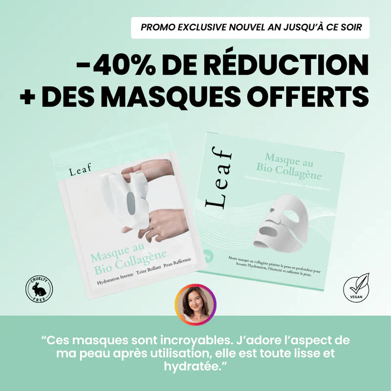 Leaf Cosmetics avis : test complet du masque Bio-collagène et guide d’achat
