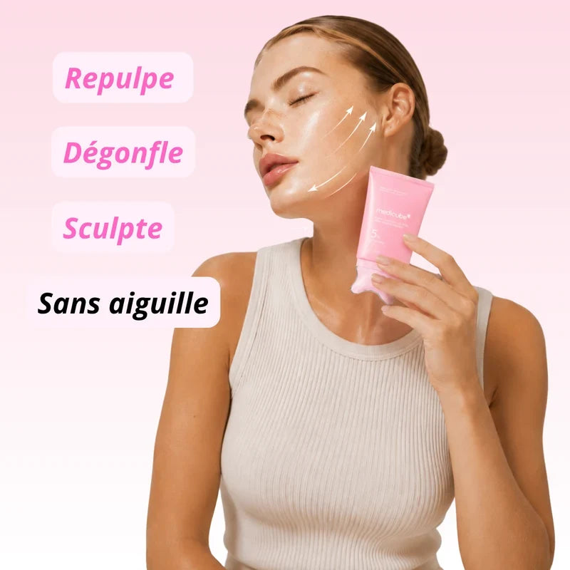 Repulpe, dégonfle, sculpte le bas du visage sans aiguille