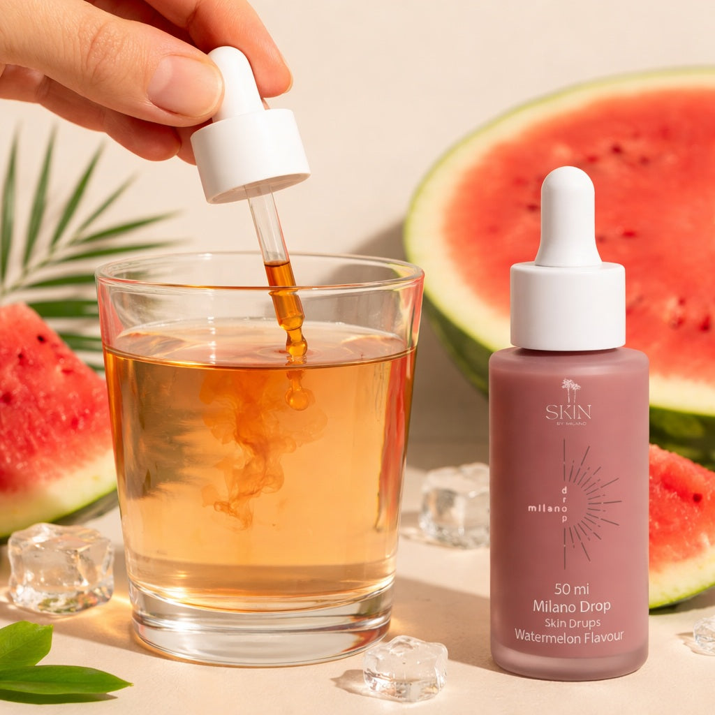 Gouttes autobronzantes Milano Drop GlowUpByParis, glow naturel effet pastèque