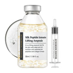 Sérum coréen aux peptides de soie : flacon aux fils de collagène et son applicateur sans aiguille