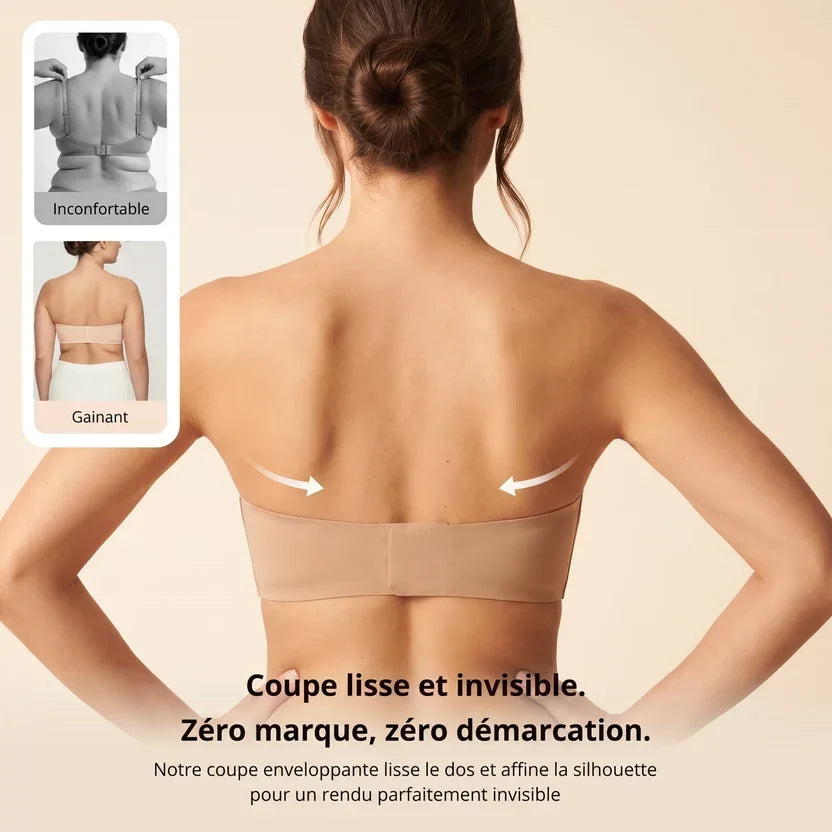 Coupe enveloppante dans le dos : aucune démarcation sous les vêtements